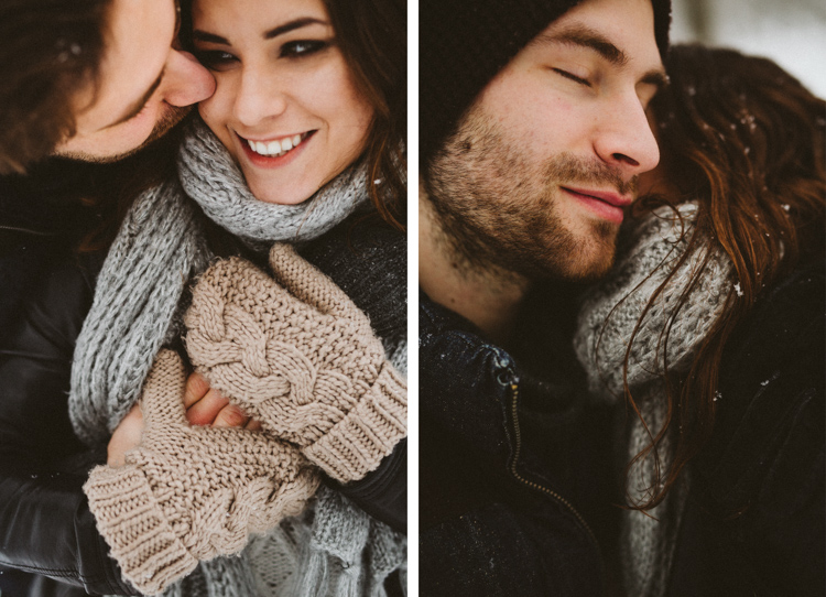 sesja narzeczeńska w zimie