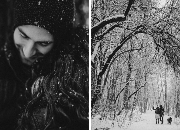 zimowa sesja narzeczeńska