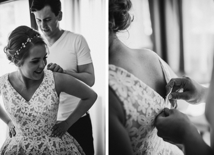 ubieranie panny młodej