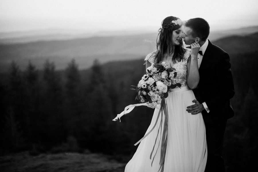 rustykalny plener ślubny