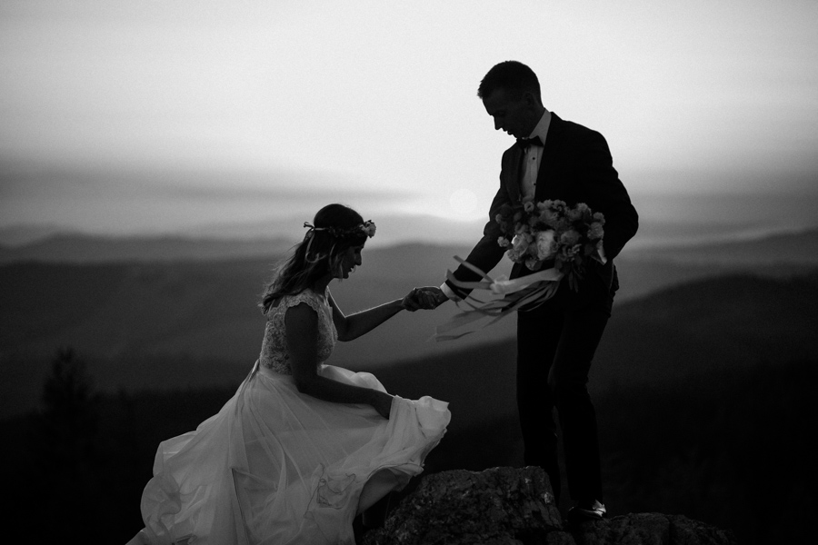 rustykalny plener ślubny