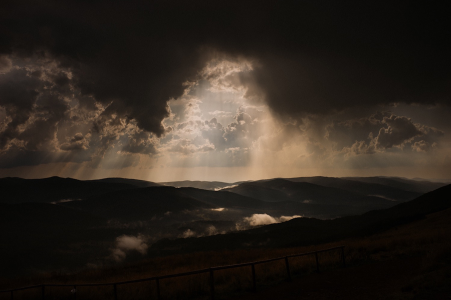 Burza w bieszczadach