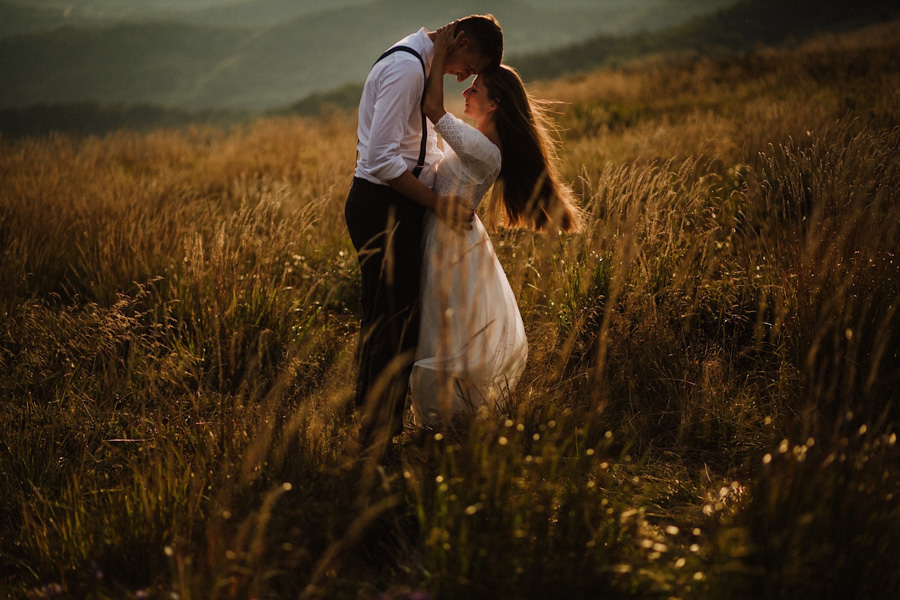 zachód słońca na połoninie